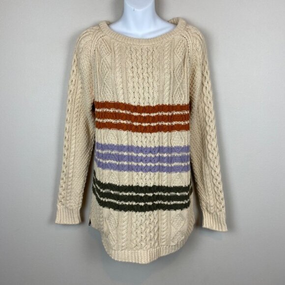 L.L. Bean Signature Cotton Fisherman Tunic Sweater - Size Medium - Picture 1 of 6